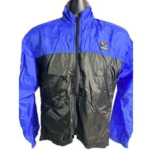 Vintage Bellwether Cycling Jacket Mens Small Blue Black Nylon Windshirt Zip